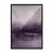 WallXpert uramljena slika 115219, apstraktni pejzaž jezera u ljubičastim tonovima, 50 x 70 cm, crni ram
