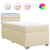 VIDAXL Box spring postelja z vzmetnico krem 90x190 cm blago