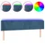 Vidaxl vidaXL Vzglavje postelje z LED diodo temno modro 183x16x78/88 cm žamet