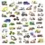 Janod Stickers Velike nalepke Prevozna sredstva 50 kos