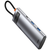 BASEUS Metal Gleam HUB adapter USB-C - 2x USB, HDMI, TF, siva