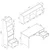 Hanah Home radni sto sa policom Ruby Desk + Shelf + Bookcase Set, Moonstone / orah