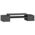 Stalak za monitor sivi 70 x 27,5 x 15 cm od masivne borovine