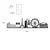 Opviq Zidna dekoracija European Cities Skyline, 120x29 cm, 1.5 mm, Crna