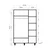 Hanah Home Garderober Lena 3-973, 135x192x52 cm, Šarena
