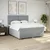 Vidaxl Box spring postelja z vzmetnico svetlo siva 180x200 cm blago