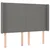Vidaxl Box spring postelja z vzmetnico LED temno siva 140x200 cm blago