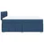 Vidaxl Box spring postelja z vzmetnico modra 140x190 cm blago