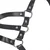 Subblime Fetish Body Harness Adjustable Straps Leather Black