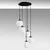 Opviq Luster Orbital-15-14016, 40x40x115cm, IP20, Crno-beli