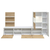 Carryhome DNEVNI REGAL, bela, hrast artisan