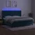 vidaXL Box spring postelja z vzmetnico LED temno modra 200x200cm žamet
