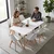 Silla 150 6+1 jedilni komplet, belo-belo