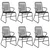 7-dijelni vrtni blagovaonski set od PVC ratana crni
