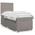 Vidaxl Box spring postelja z vzmetnico taupe 90x200 cm blago