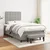 Vidaxl Box spring postelja z vzmetnico svetlo siva 120x190 cm blago