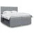 Vidaxl Box spring postelja z vzmetnico svetlo siva 200x200 cm blago