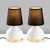 Opviq Set Stonih lampi Yildo-8021, 17x17x33 cm, IP20, 2 komada, Braon-bela
