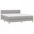 Vidaxl Box spring postelja z vzmetnico LED sv. siva 160x200 cm blago