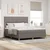 Vidaxl LED Box Spring Postelja z vzglavjem Taupe 180 x 200 cm blago