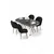 Hanah Home Trpezarijski set, 5 komada, Crni