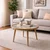 Hanah Home klub sto Polen 80, 80 cm, hrast / beli mermer
