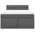 vidaXL Box spring posteljni z vzmetnico temno siv 140x190 cm blago