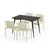 Hanah Home Set stolica Nes, 52x85x95 cm, 4 komada, Krem