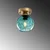 Opviq Zidna lampa Benek-15-14382, 15x15x18cm, IP20, Zlatna boje
