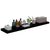 Plutajuće zidne police 4 kom sjajne crne 120x23,5x3,8 cm MDF