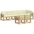 Set vanjskih sofa s jastukom 8 pcs Bijela i krem Poliester