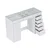 Hanah Home set toaletnog stola i stolice Eloria, 120 cm, beli