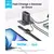 ANKER 140W GaN zidni brzi punjač, 4-porta (3x USB-C i 1x USB-A) sa USB-C M/M pletenim kablom, srebrni