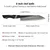 Damaskasti kuhinjski nož ZE-37422 - Kiritsuke / Crna / Plava KP37422