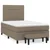 Vidaxl Box spring postelja z vzmetnico taupe 120x190 cm blago