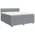 Vidaxl Box spring postelja z vzmetnico svetlo siva 200x200 cm blago
