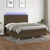 Vidaxl Box spring postelja z vzmetnico LED temno rjava 160x200cm blago