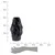 shumee Louis Black vaza 29 cm, črna