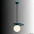 Opviq luster Vesper 20700-C, 1 × G9, zeleni