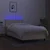 Vidaxl Box spring postelja z vzmetnico LED krem 90x190 cm blago