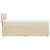 vidaXL Box spring postelja z vzmetnico krem 90x200 cm blago