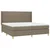 Vidaxl Box spring postelja z vzmetnico taupe 200x200 cm blago