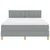 Vidaxl LED Box Spring Postelja Svetlo siva 140 x 190 cm blago