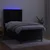 Vidaxl Box spring postelja z vzmetnico LED črna 90x190 cm žamet