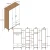 Hanah home Ormar Kumsal PT 120x47,5x201cm Orah