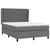 Vidaxl Box spring postelja z vzmetnico siva 140x190 cm umetno usnje