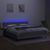 vidaXL Box spring postelja z vzmetnico LED sv. siva 160x200 cm blago