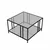 Hanah Home Bakü klub sto 75 × 45 × 75 cm, crna / providno staklo