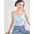 PIECES Top PCKITTE  svetlo modra