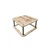 Hanah Home Klub sto Hole Square, 70x38x70 cm, Krem